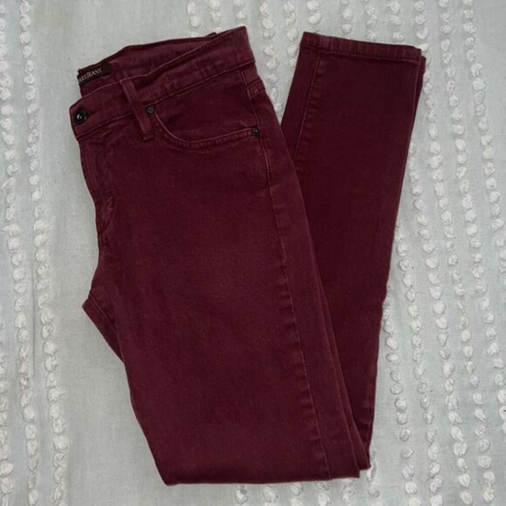 Deep Red/Purple Aged Denim Jeans 
